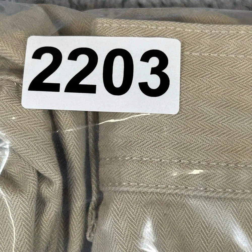 Polo Ralph Lauren Mens Khaki Herringbone Cotton Cargo Pants 35x29.5 Tan RN41381